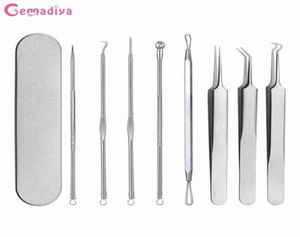 Appareils de soins du visage Steamertainless Steel Facial Blackhead Remover Aiguilles Extracteur Pimple Blemish Comedone Removal Kit Double Head Tool 2202254707477