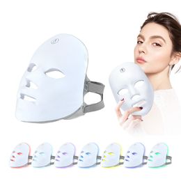 Dispositivos para el cuidado facial Carga USB 7 colores Máscara LED Terapia Pon Rejuvenecimiento de la piel Eliminación de arrugas contra el acné Iluminador 230617