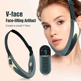 Appareils de soins du visage V Machine électrique VLine Up Lift Belt Massage 6 modes Lifting de la peau raffermissant dispositif de beauté Double réducteur de menton 231027