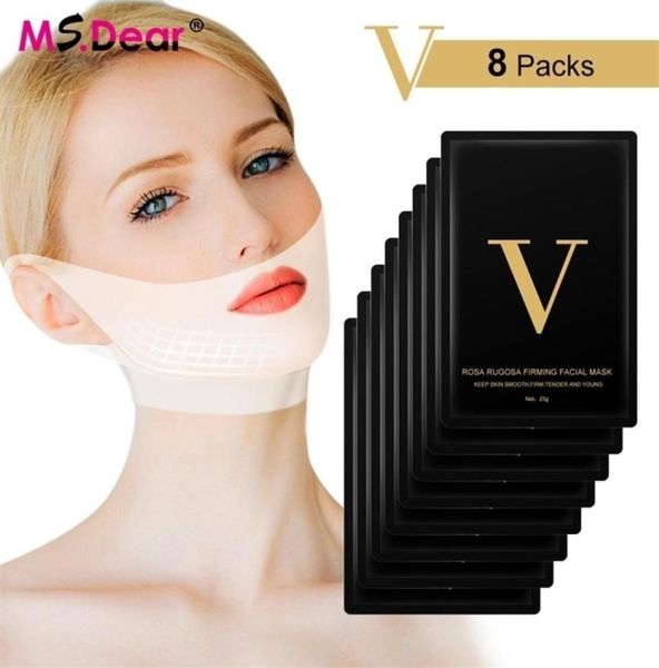 Dispositivos de cuidado facial Forma de V Mascarilla de levantamiento facial Mascarilla adelgazante para removedor de papada Slim Lift Shaper Herramienta de correa antiarrugas Mujeres C8601463