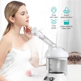 Dispositivos para el cuidado de la cara Vapor Ozone Vaporizador Steamer Face Skin Care Spa Steam Relax Hidratante Beauty Aroma Herbal Steaming Make Up Device 230617