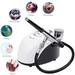 Dispositifs de soins du visage Eau Oxygène Air Brosse Injecteur Machine Visage Steame Compresseur Aérographe Maquillage Tatouage Gâteau Pistolet Pour Nail Art Desgin 230906