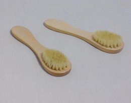 Brosse nettoyante pour le visage pour exfoliation des poils naturels exfoliants pour les brosses pour le brossage à sec avec poignée en bois SN26139780889