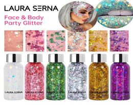 Gezicht glitter gel milde glitter vloeibare oogschaduw body festival glitters cosmetische schoonheidsset voor haarwangen7525794