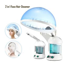 Face Hair Steamer -machine bevochtiger nano mist sproeier gezicht ozonverdamper haar Moisturerende hydratatie Home salon stoomboot 240409