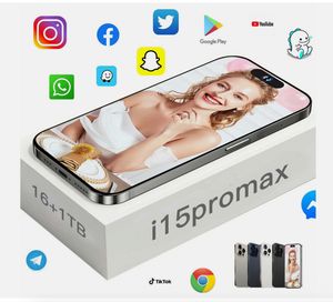 Face ID Finger déverrouille la toute nouvelle i15 Pro Max Smartphone 7,3 pouces Global Dual Sim Android Phone Factory Ventes directes, meilleure qualité mais prix inférieur