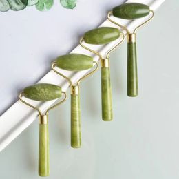 Gezicht Jade Roller Enkele Hoofd Natuurlijke Xiuyan Facial Rollers Neck Beauty Scraping Body Massager Ontspannende fijne lijn