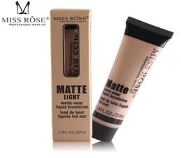 Maquillage du visage Miss Rose Liquid Foundation face à cache-carreau Highlighter Cosmetic Fairlightbeige Contour Cream Base4318698