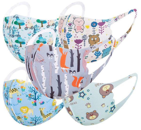 masque facial enfants039s cerf lapin ours dessin animé masques d'impression designer lavable enfants étudiants ventilation de protection facem2542109