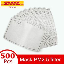 Junta de filtro de máscara facial Reemplazable Transpirable 5 capas de carbón activado PM2.5 Filtro de máscara Almohadilla de papel Producto Anti Haze Dust Cover YL0251