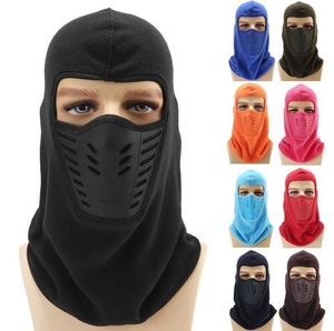 Gezichtsmasker Outdoor Motorfiets Fleece Hooded Hoeden Turbans Hoofddeksel Winter Warm Hat Tactische maskers Dikke Winter Ski Riding Cycling Caps Ear Muffs RRA819