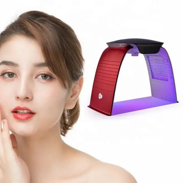 Máquina pdt para mascarilla facial, terapia de luces LED antienvejecimiento, cuidado de la piel con infrarrojos lejanos, equipo de belleza plegable para uso doméstico