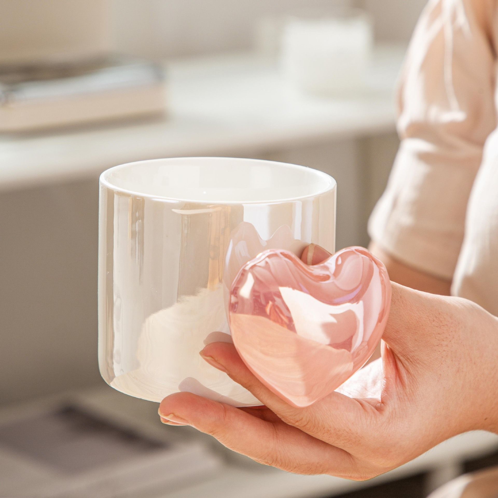 Mignon fille coeur céramique tasse ins haute beauté cadeau de beauté tasse créative d'amour tasse de café à la maison