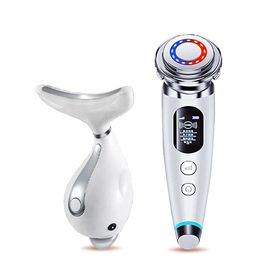 Gezicht massage huidverzorging rf tillen schoonheid gezicht nek massager anti rimpel verwijder microcurrents led photon therapie tools 230222