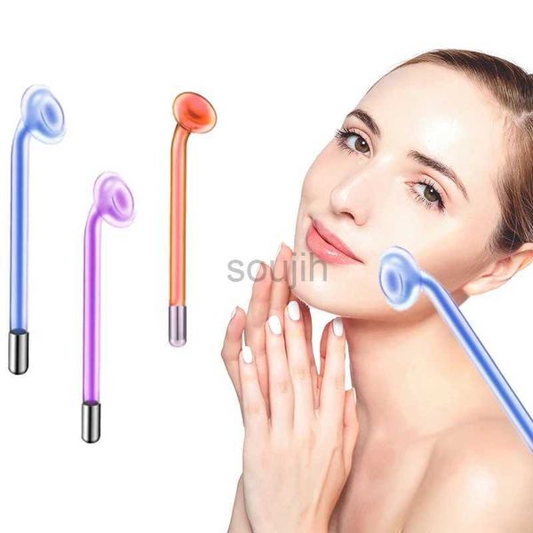 Masajeador de cara 1pc hongo electrodo neón argon argon gas violeta rayo varita de masaje facial para tratamiento de acné de acné arrugado 240409