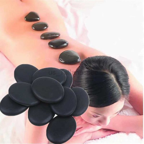 Masajeador facial 2 piezas/6 piezas Masaje Spa Roca de basalto Lava negra Piedra de belleza natural Venta caliente 240322