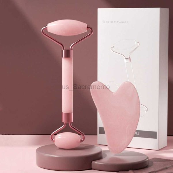 Face Massager 2 pièces rouleau de massage du visage planche de Guasha grattoir en résine rouleau de massage pour l'élimination des rides pour le corps de levage du visage minceur outil de soins de la peau 240321