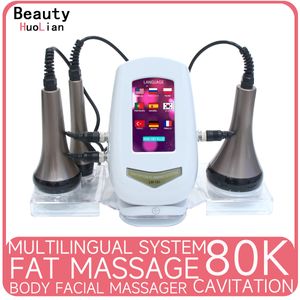 Face Massager 3 in 1 80K Cavitation Slimming Machine Ultrasonic Body Shaping Massage RF Skin Tightening Lifting Device with Stand 230714