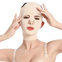 Masajeador facial 3D Reutilizable Respirable Belleza Mujeres Máscara facial Vendaje adelgazante V Shaper Estiramiento facial completo Máscara para dormir belleza salud 230602