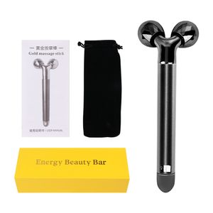 Masseur de visage 3D Roller Golden Beauty Bar Électrique 360 Rotation Mince Corps Outil De Levage Relax Ball 230613