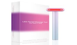 Face Massager 4 in 1 huidverzorging gereedschap Red Light Therapy for Neck EMS Microcurrent Massage Anti Aging Skin Trachering Beauty Wand 22106039214
