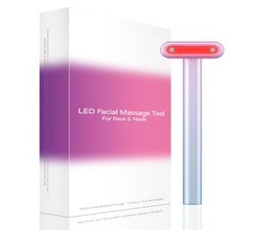 Face Massager 4 in 1 huidverzorging gereedschap Red Light Therapy for Neck EMS Microcurrent Massage Anti Aging Skin Trachering Beauty Wand 22103046782