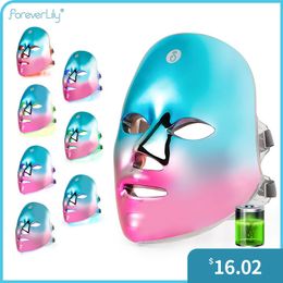 Gezicht Massager 7 Kleuren LED Schoonheid Masker 12000 mAh Draadloze P op Machine Therapie Acne Anti Aging Huidverstrakking Lifting tool 230706