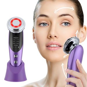 Face Massager 7 in 1 gezichtsliftmachine Microcurrent huid Verjonging Massager Lichttherapie Anti -veroudering Wrinkle Beauty Device 230310