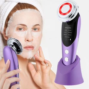 Face Massager 7 in 1 RF EMS Microcurrent Beauty Device Face Lifting Machine Skin Herjuvening Anti Wrinkle Face Reiniging Trilling Massager 230818