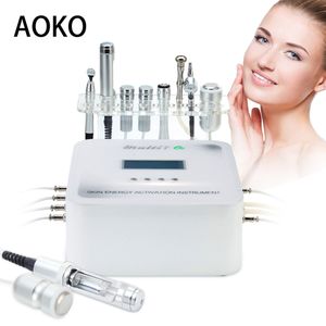 Appareil de massage du visage AOKO RF Appareil de soin de la peau des yeux Microcurrent Lifting de la peau Multifonction Cold Hammer Scrubber Diamond Dermabrasion Machine 230612