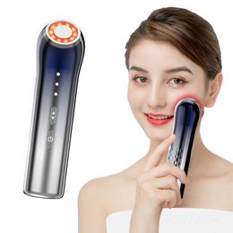 Masajeador facial Dispositivo de belleza Rojo Azul P oterapia Máquina Firme Cuidado de los ojos Levante la piel Apriete Eliminador de arrugas Vibración 230720