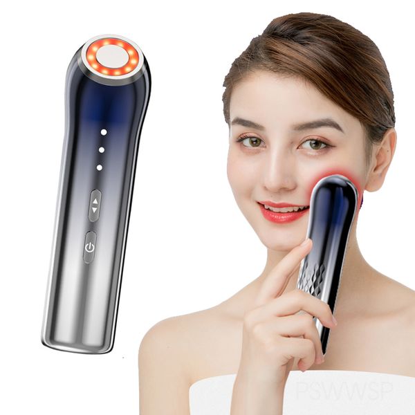 Masajeador facial Dispositivo de belleza Rojo Azul P oterapia Máquina Firme Cuidado de los ojos Levante la piel Apriete Eliminador de arrugas Vibración 230720