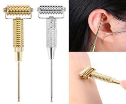 Masseur de visage Sonde de points d'acupuncture d'oreille Points d'acupuncture Sonde d'aiguille Serrage du visage Minceur Rouleau à ressort Retrait du double menton9599714