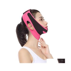 Visage Masseur Élastique Minceur Bandage V Ligne Shaper Femmes Menton Joue Soulevez Ceinture Faciale Anti-Rides Sangle Soins Mince Outils Drop De Dhtt4