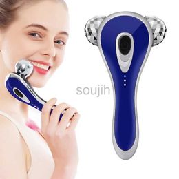 Face Massager Electric 3D Roller Facial Lift Massager Vibration Body Facial Massager V Gezicht Slank Anti Wrinkle Roller Ball Massage Devices 240409