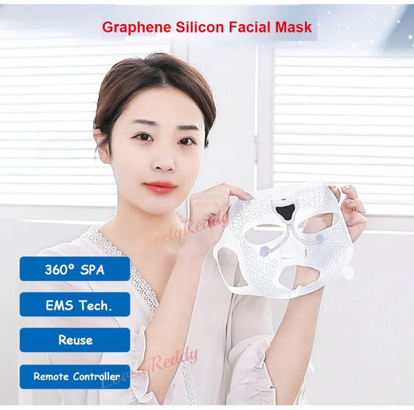 Masseur pour le visage Masque facial électrique Masques en silicone réutilisables EMS Resserrement de la peau Thérapie de rajeunissement Soins de la peau Femmes Masques de beauté 230629