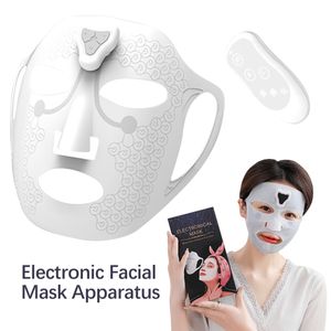 Masajeador facial Máscara electrónica Dispositivo de masaje Gel Belleza Punto de acupuntura Vibración Antiarrugas Hidratante Microcorriente 230612