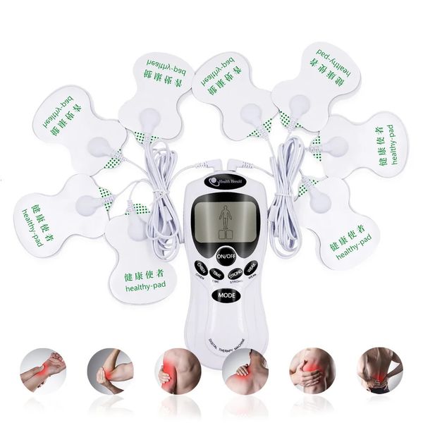 Masseur de visage électronique Tens Acupuncture Massage du cou du corps Machine de thérapie numérique pour le dos du cou masseur de jambes soins de santé stimulateur musculaire 231204