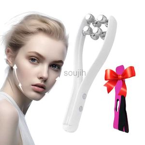 Face Massager EMS Face Lifting Machine RF Vibration Roller Facial Massager Gezicht Slankte Dubbele kin Verwijdering V Lijn Liftgordel Haalverzorging 240409