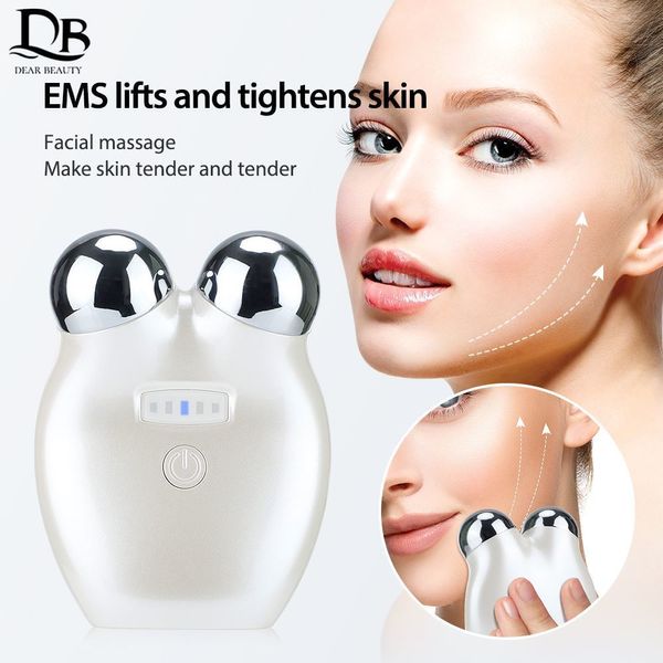 Massager de cara EMS Micro Corriente Máquina de elevación 3D Anti Wrinking Apreten el rejuvenecimiento de la piel Instrumento de masaje ocular 230314
