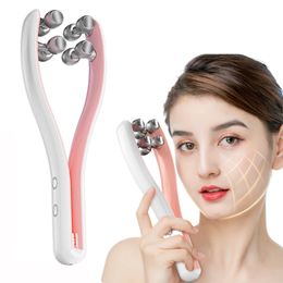 Masseur de visage EMS rouleau masseur électrique microcourant visage minceur portable anti-rides soins de la peau lifting dispositif de beauté serré 230411