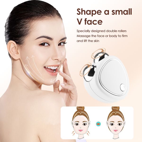 Masseur de visage EMS Soins de la peau Masseurs à rouleaux de glace pour ascenseur à micro-courant Serrer la machine Électroporateur Galvanic Beauty Device 230804