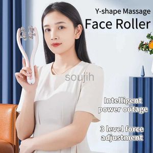 Masseur de visage EMS V Face Lefting Rouleau Microcourant Face Face mâchoire Slemming Massager Double Chin Remover Face Care Skin Skin Home Use Beauty Tool 240409