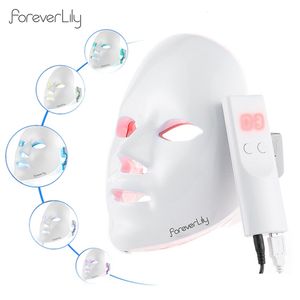 Face Massager Foreverlily Minimalism 7 Colors Led Mask Pon Therapy Antiacne Wrinkle Removal Skin Herjuvenation Care Care Tools 230403