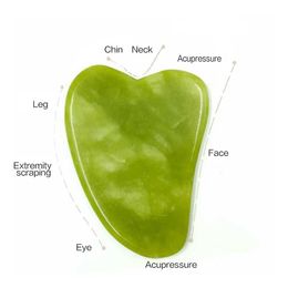 Face Massager Guasha Natural Stone Massage Jade Roller Gua Sha Tool Set voor Spa Body Visage Rouleau de Massage 240410