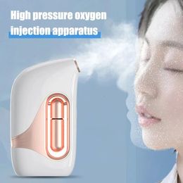 Gezicht Massager Hoge Druk Zuurstof Injectie Instrument Naaldvrij Water Licht Schoonheid Verstoven Aanvulling 231211