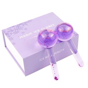 Face Massager Large Beauty Ice Hockey Energy Beauty Crystal Ball Koeling Ice Globes Water Wave Face en Eye Massage Skin Care 2pcSbox 230211