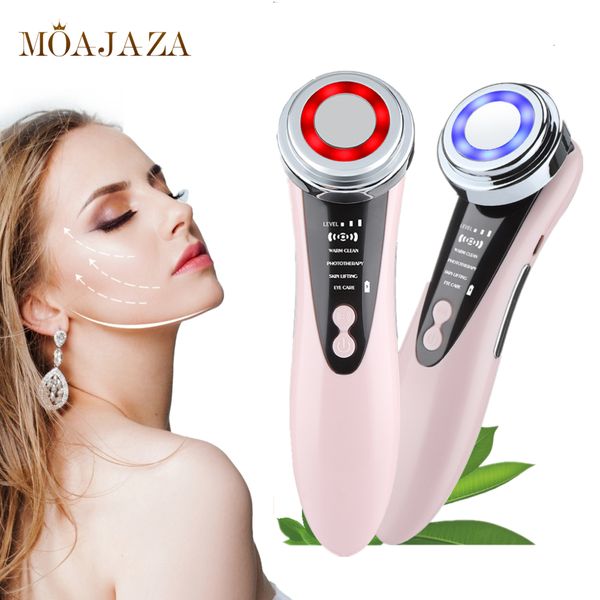 Masajeador facial LED pon terapia EMS masajeador instrumento de belleza limpiador de agujeros profundos regeneración de la piel estiramiento facial equipo antienvejecimiento 230406