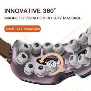 Face Massager Magetic Therapy Eye Massager Bluetooth Eye Massage Glasses Relax Acupressuur Verlichting Ogen Vermoeidheid Dark Circle Eye Care Instrument 230607