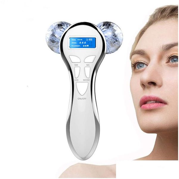 Masajeador facial Masr 4D Micro Rodillo de corriente Belleza eléctrica Piel Apretar Anti envejecimiento V Levantamiento Cuerpo 230823 Entrega de gotas Salud Mas Dhylu